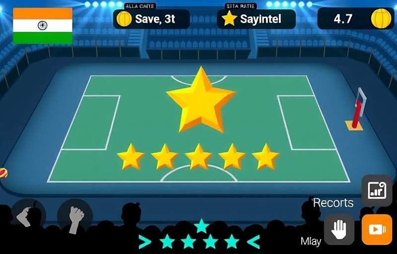 Himalayan Volley Battle player ratings screen showing 4.7 stars from Indian users
